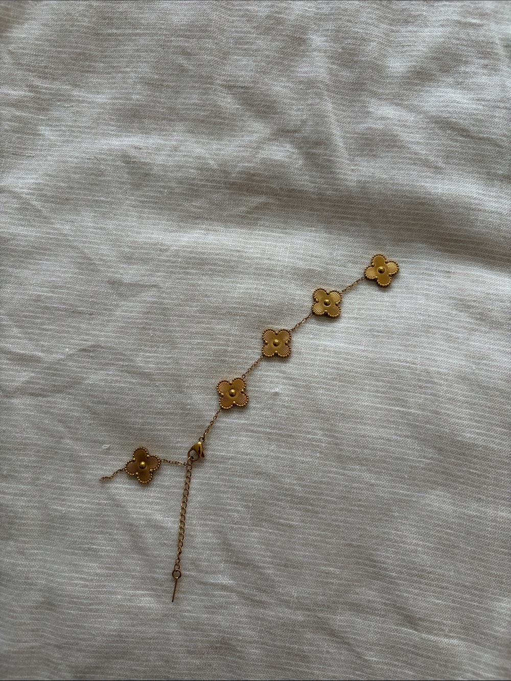 broken Gold Floral Link Bracelet - Women Jewelry